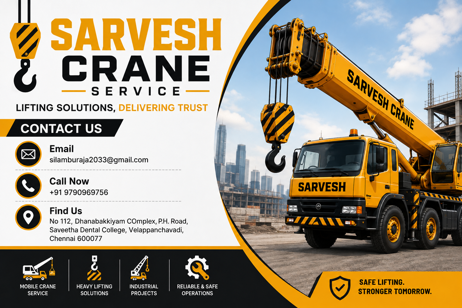 Sarvesh Crane Service Chennai